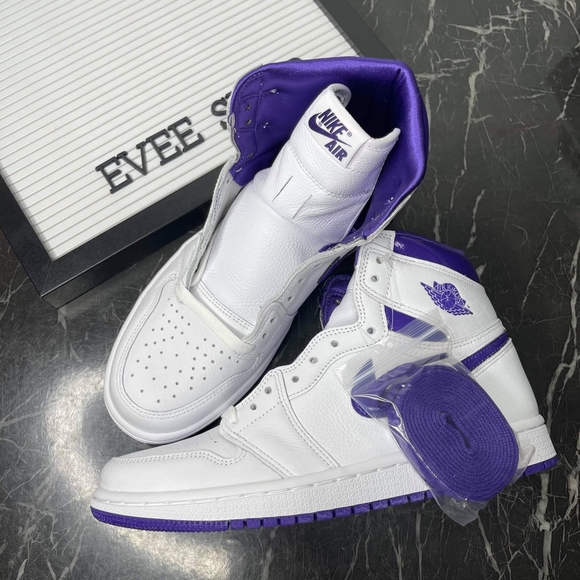 Jordan Retro 1 High - Purple White π - Picture 4 of 4